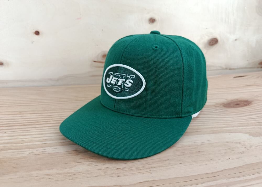 Vintage New York Jets NFL Reebok Fitted Hat Cap 7 1/2 Green 100% Wool EUC
